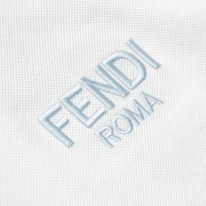 大人気 フェンディ n級品 刺繍ポロシャツカジュアル半袖Tシャツ
