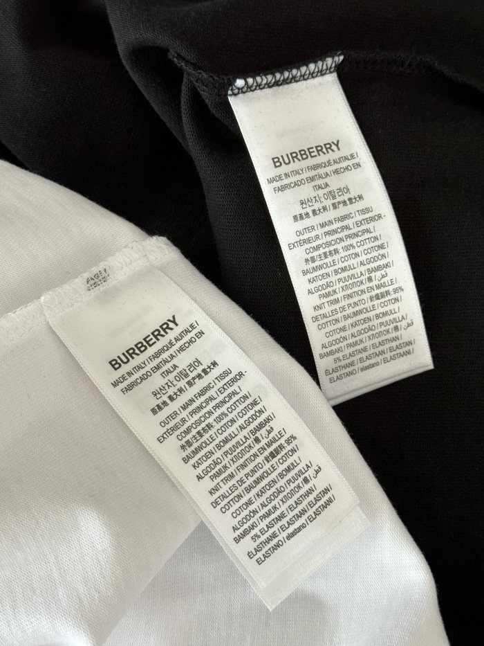 追跡付 バーバリー 偽物通販 夏の胸元刺繍戦馬カップル半袖Tシャツ