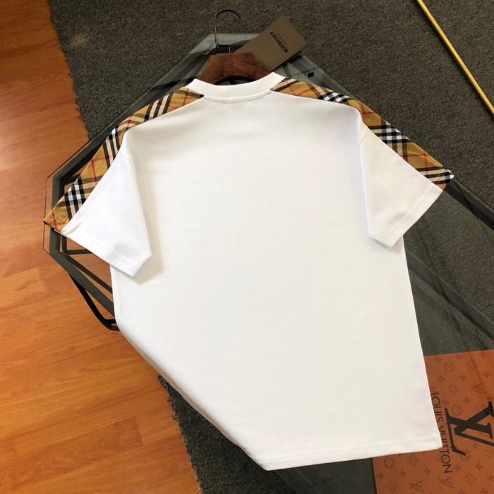 日本未入荷 バーバリー コピーおすすめ 2024SSチェックパッチワーク半袖Tシャツ