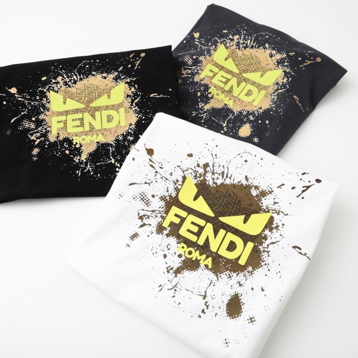 累積売上総額第１位！ フェンディ 激安偽物 2024 SSビッグロゴインキプリント半袖Tシャツ2色