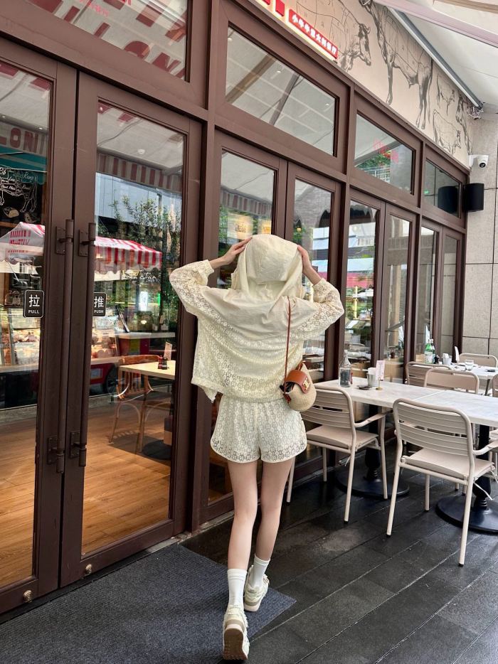 【限定】グッチ 偽物通販 パッチワークキャップ付きコートショーツセット