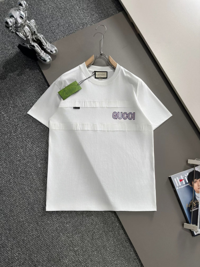 使い勝手良し グッチ 激安通販 2024早春爆金胸元に刺繍Tシャツ