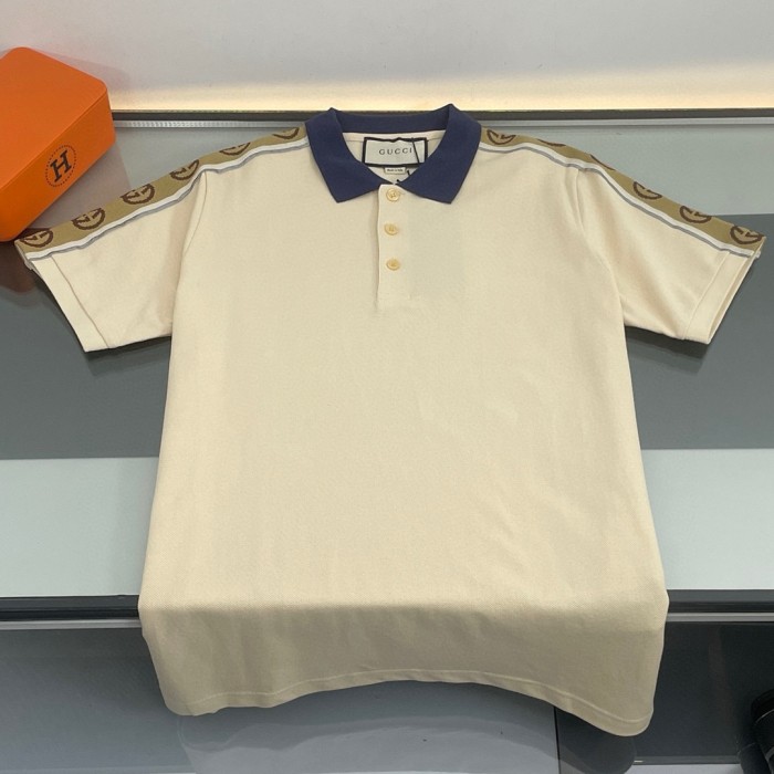 【話題商品！】グッチ n級品 2024 ss定番の反射リボン半袖ポロシャツTシャツ