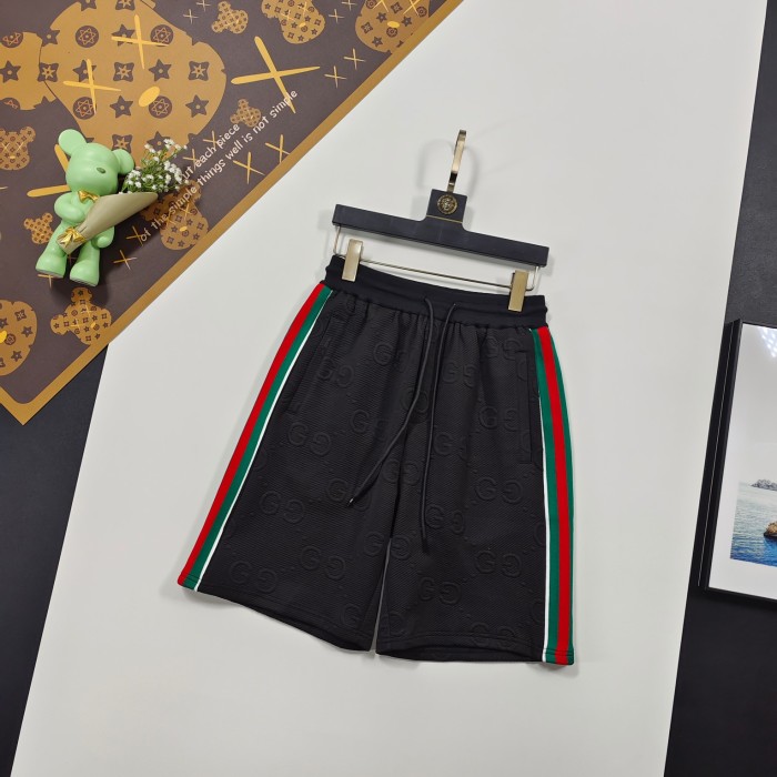 追跡付 グッチ 激安偽物 ジャカードたっぷりプリントリボンショートパンツカジュアル5分丈パンツ