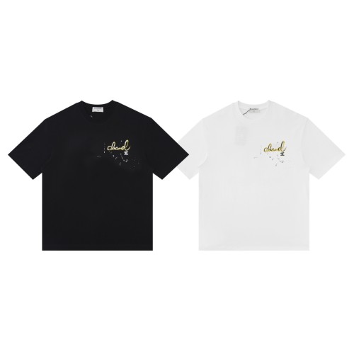 超奇跡の入荷☆ シャネル コピー 2024 SSカラーフリンジダブルリングプリント半袖Tシャツ