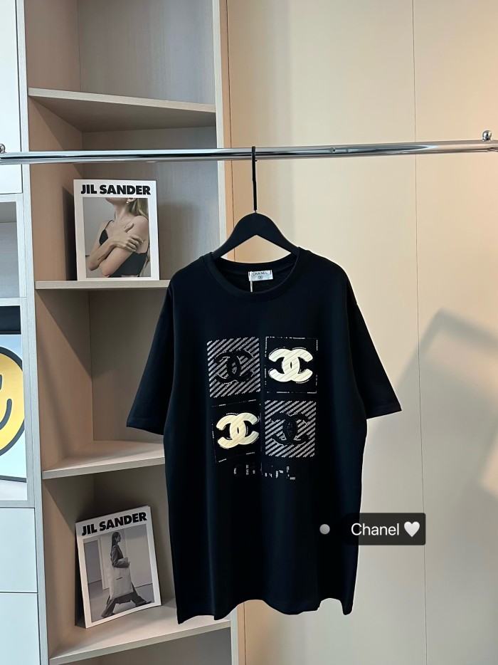 ★超人気 シャネル n級品 24 ss中古限定ドリルシリカゲル柄半袖