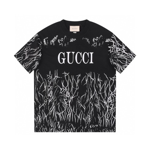 一目惚れ♪ グッチ 激安通販 フルプリントロゴプリント半袖Tシャツ