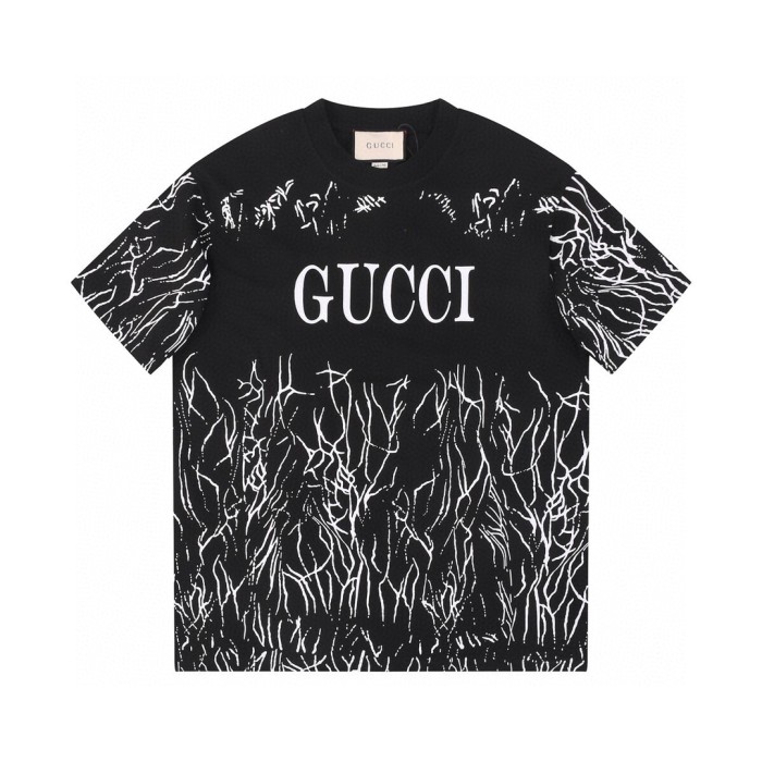 一目惚れ♪ グッチ 激安通販 フルプリントロゴプリント半袖Tシャツ