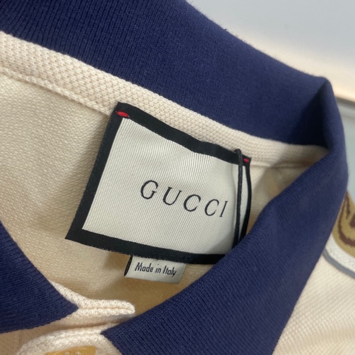 【話題商品！】グッチ n級品 2024 ss定番の反射リボン半袖ポロシャツTシャツ