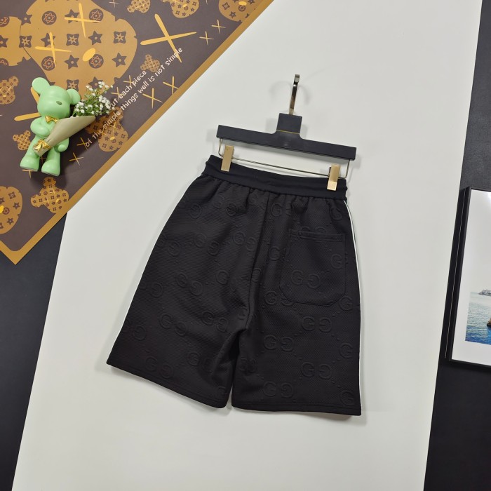 追跡付 グッチ 激安偽物 ジャカードたっぷりプリントリボンショートパンツカジュアル5分丈パンツ