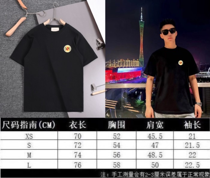 高品質 グッチ 偽物通販 2024 SS春夏新作ラウンドロゴ刺繍半袖Tシャツ