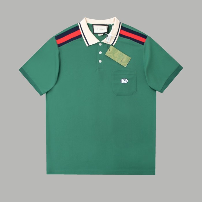 新作 グッチ コピー 2024SS春夏の新定番限定ダブルG刺繍POLO