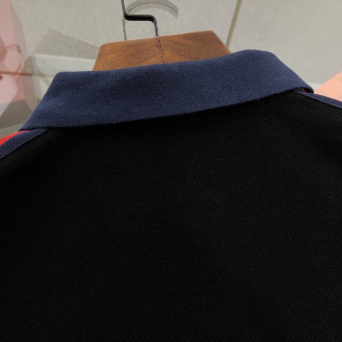 【限定】グッチ n級品 2024春夏新作立体刺繍ロゴ刺繍開襟ポロシャツ半袖