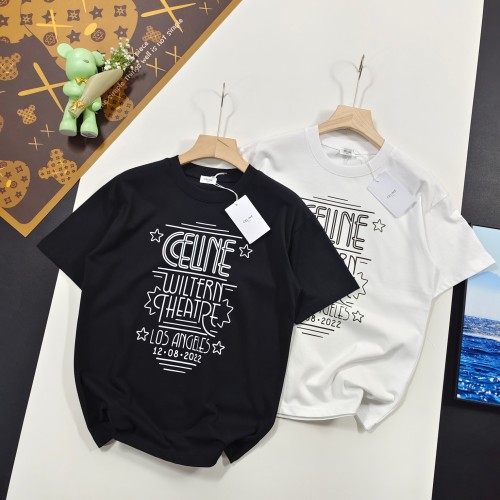 大人気 セリーヌ コピー 24 ss夏の新作シリーズシンプルアルファベットロゴプリント半袖Tシャツ2色