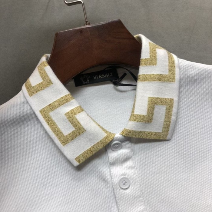 ★超人気 ヴェルサーチ 偽物通販 刺繍ポロシャツTシャツ