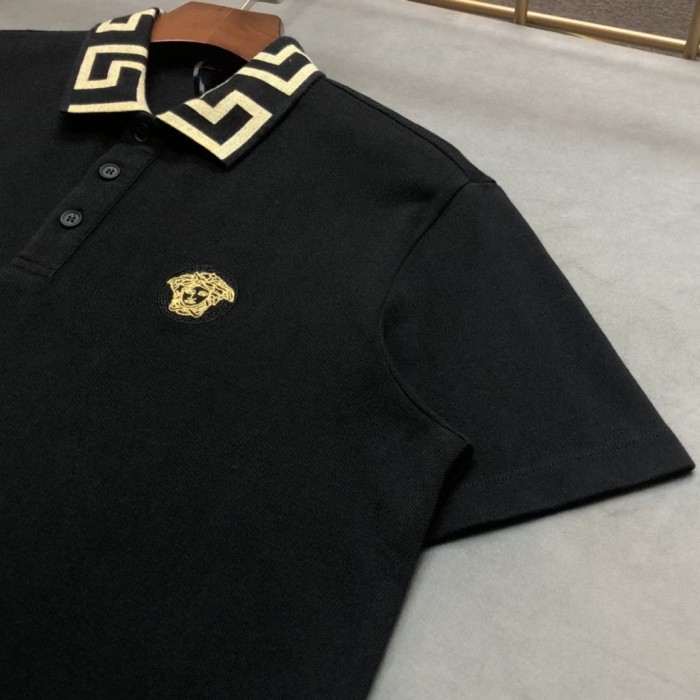 高品質 ヴェルサーチ コピーおすすめ 刺繍ポロシャツTシャツ
