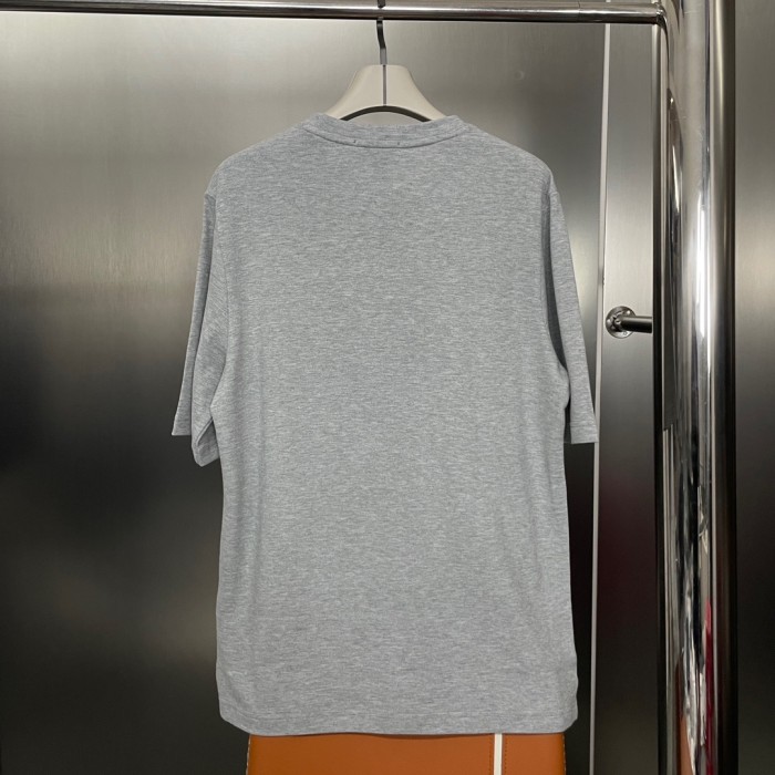【限定】エルメス n級品 2024新作ポケットレザー半袖Tシャツ