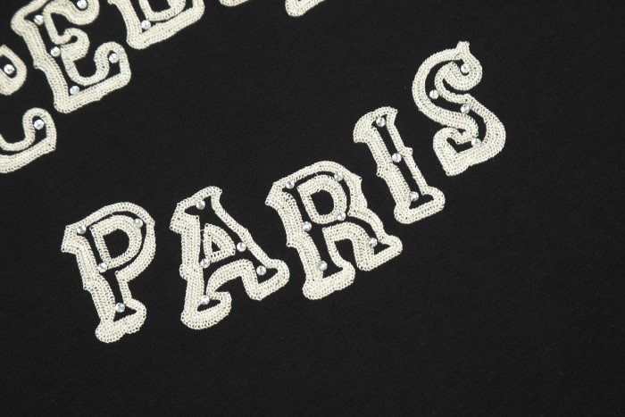 稀少 セリーヌ スーパーコピー 女性の重工業タオル立体刺繍ドリル半袖