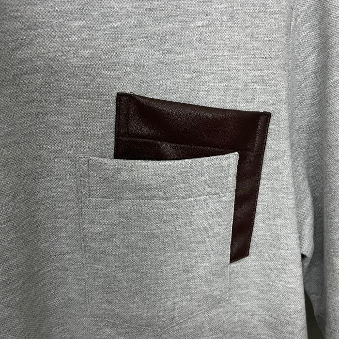 【限定】エルメス n級品 2024新作ポケットレザー半袖Tシャツ
