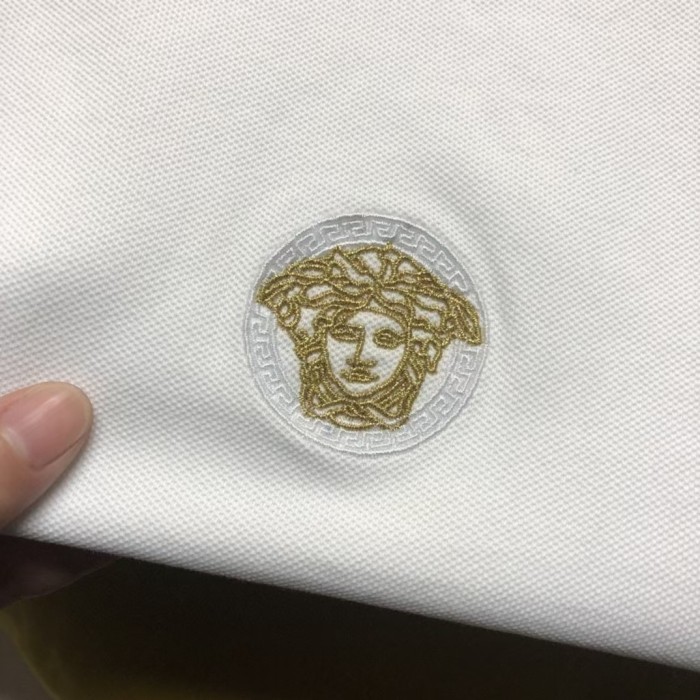★超人気 ヴェルサーチ 偽物通販 刺繍ポロシャツTシャツ