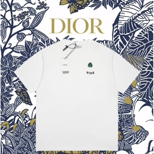 ★超人気 ディオール 偽物通販 定番ポケット龍人丸首半袖Tシャツ