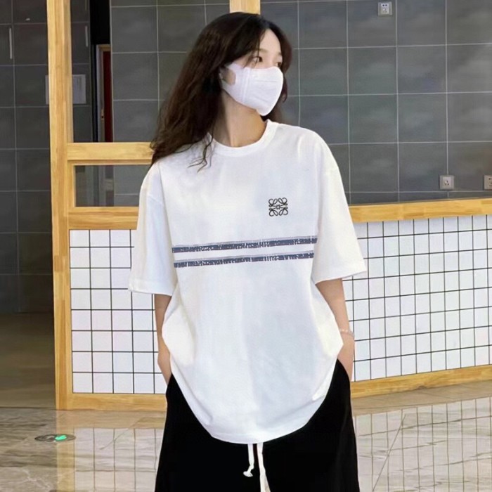 使い勝手良し ロエベ 激安通販 刺繍オールインワンネック半袖Tシャツ