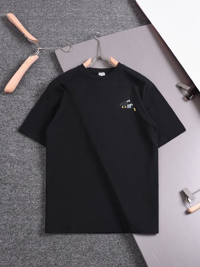 追跡付 ロエベ コピーおすすめ 雄鶏ロゴ刺繍オールインワン半袖Tシャツ