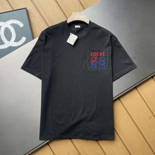 大人気 ロエベ 偽物通販 24 SS新作定番ロゴ刺繍胸ロゴ半袖Tシャツ