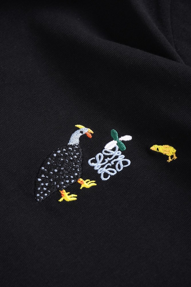 追跡付 ロエベ コピーおすすめ 雄鶏ロゴ刺繍オールインワン半袖Tシャツ