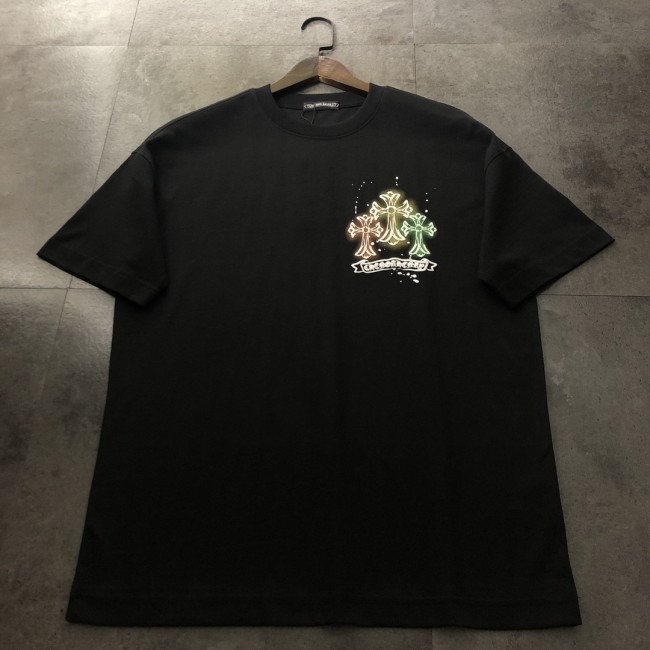 一目惚れ♪ クロムハーツ コピーおすすめ 2024新作手描きプリント半袖Tシャツ
