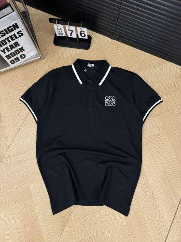 稀少 ロエベ 激安通販 ロゴ刺繍プリントPOLOカップル半袖2色