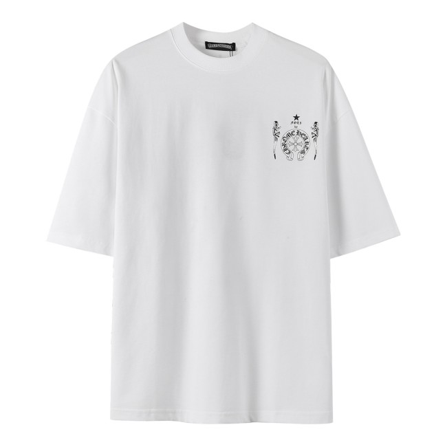 累積売上総額第１位！クロムハーツ 激安偽物 2024新型スカルヘッドレトロ半袖Tシャツ