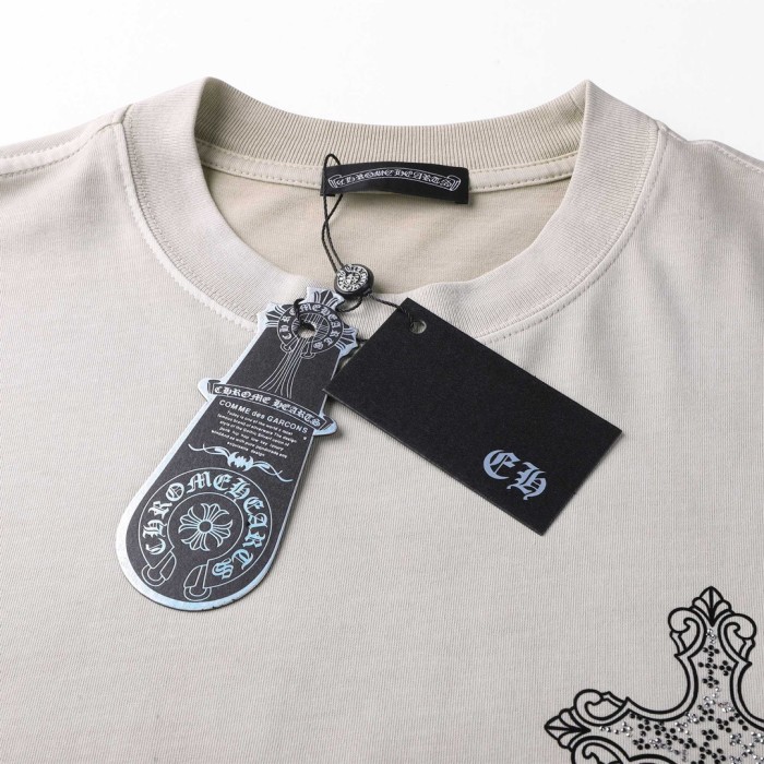 ★超人気 クロムハーツ コピー 2024新作クロスドリル半袖Tシャツ
