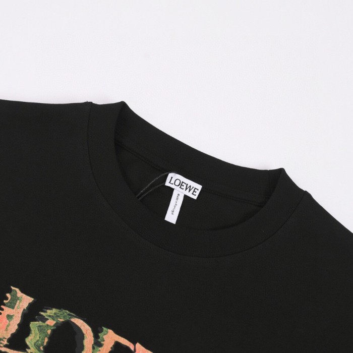 累積売上総額第１位！ロエベ 激安通販 刺繍ロゴのオールインワン半袖Tシャツ