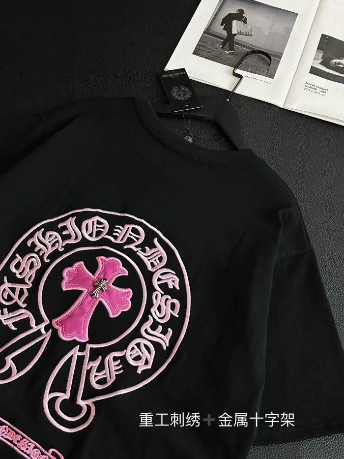 使い勝手良し クロムハーツ コピーおすすめ ブルーグレーのミラージュプリントTシャツ