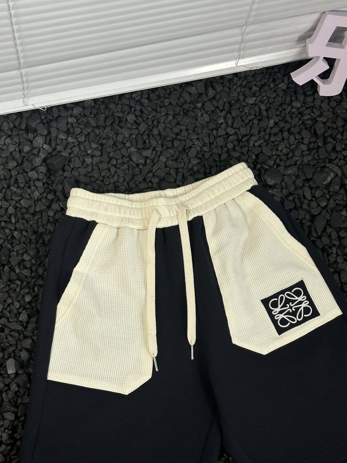 新作 ロエベ コピーおすすめ 刺繍アルファベットショーツ2色