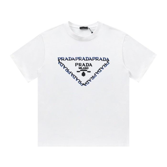 稀少 プラダ 激安偽物 ジャカードニットクルーネックTシャツ半袖