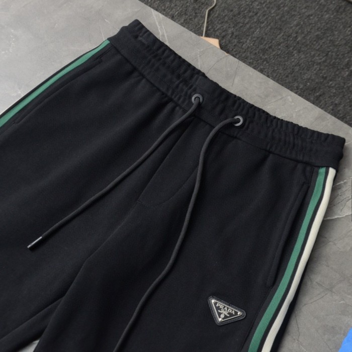 超奇跡の入荷☆ プラダ スーパーコピー トリコロールロゴサイドリボン付きカジュアルパンツ