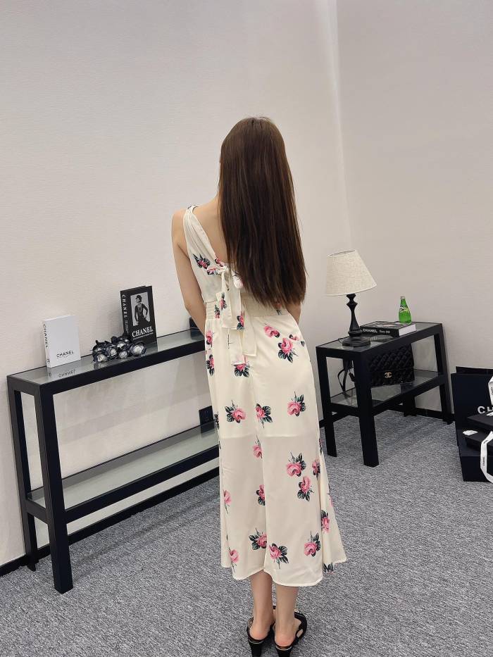 ★超人気 プラダ スーパーコピー フラワープリントフレンチワンピース