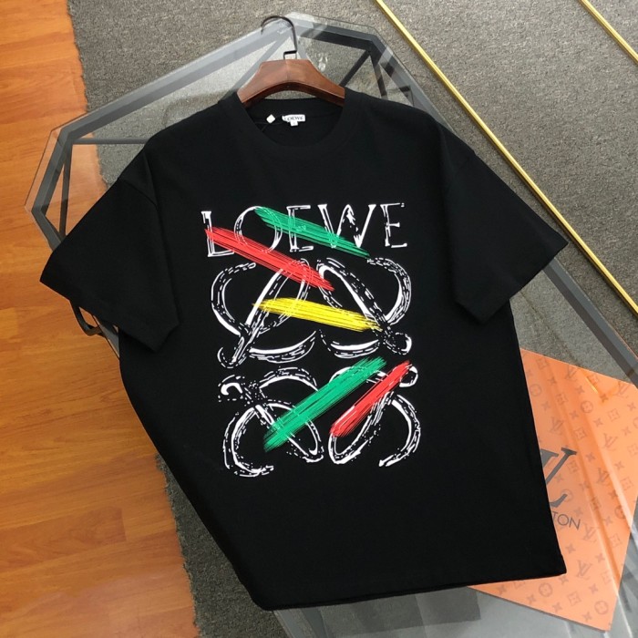 大人気 ロエベ 激安通販 2024新作胸元プリントロゴ半袖Tシャツ