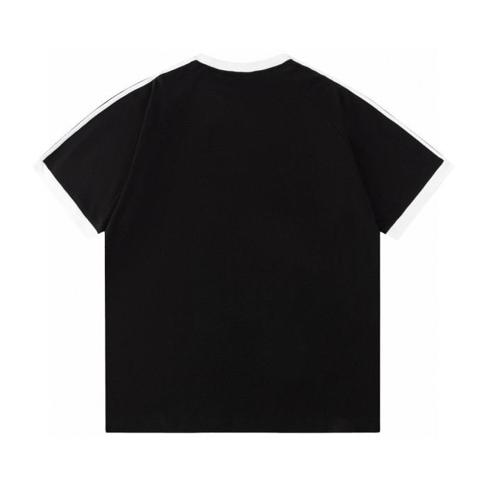 ★超人気 アディダス コピー 三段棒ステッチ肩落ちタイプカップル半袖Tシャツ2色