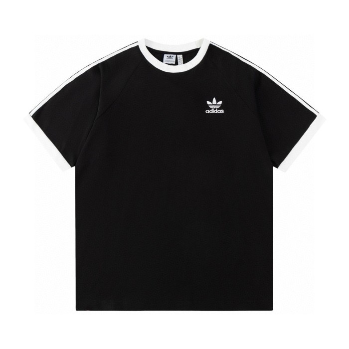★超人気 アディダス コピー 三段棒ステッチ肩落ちタイプカップル半袖Tシャツ2色