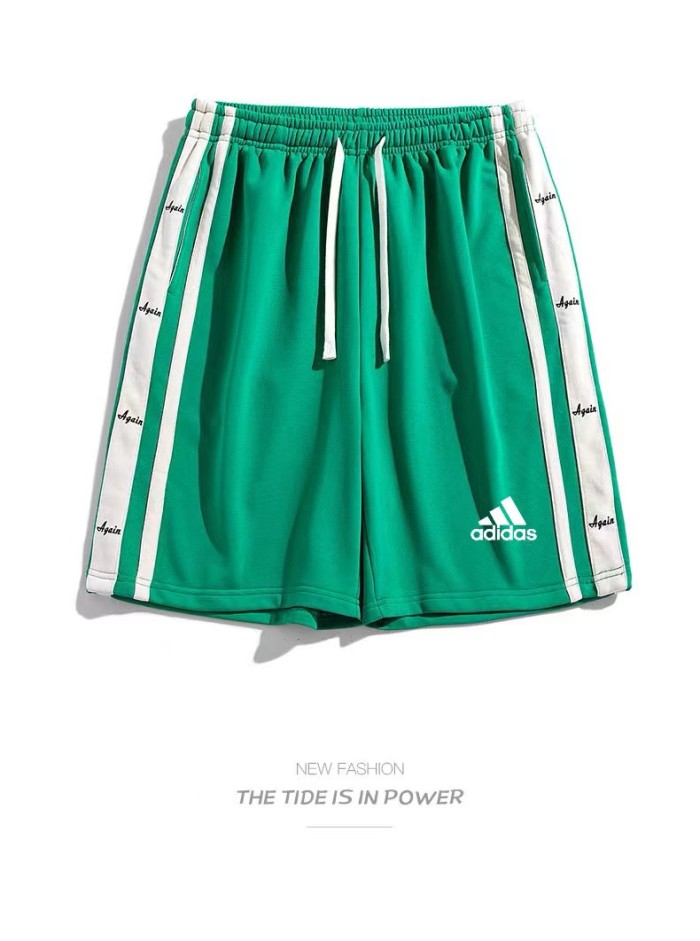 超奇跡の入荷☆ アディダス 激安通販 のファッションブランド衝突カラー綴りカジュアルスポーツパンツ5分パンツ5色