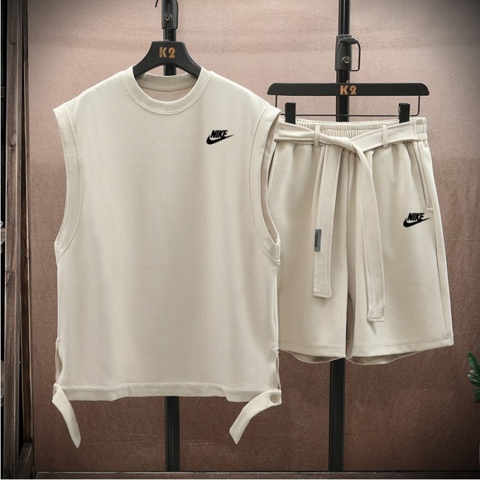 一目惚れ♪ ナイキ コピーおすすめ ノースリーブスーツノースリーブTシャツ+ショートパンツ4色