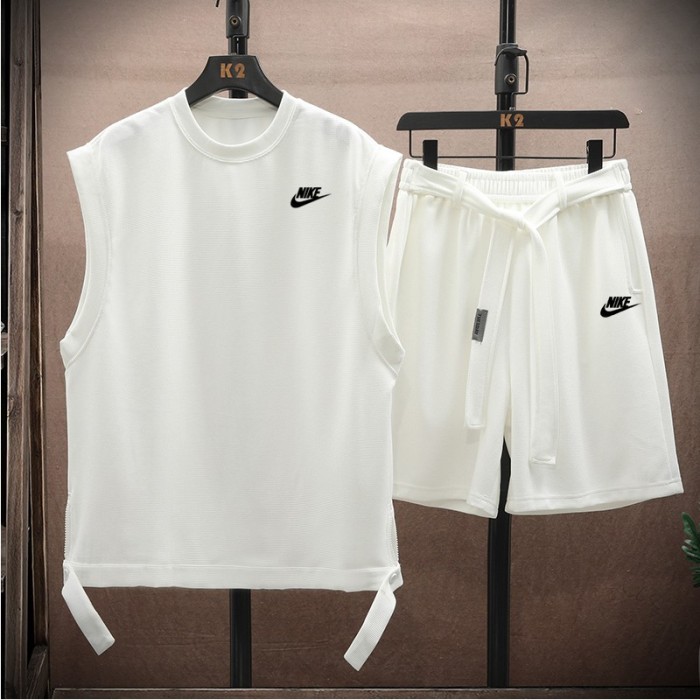 一目惚れ♪ ナイキ コピーおすすめ ノースリーブスーツノースリーブTシャツ+ショートパンツ4色