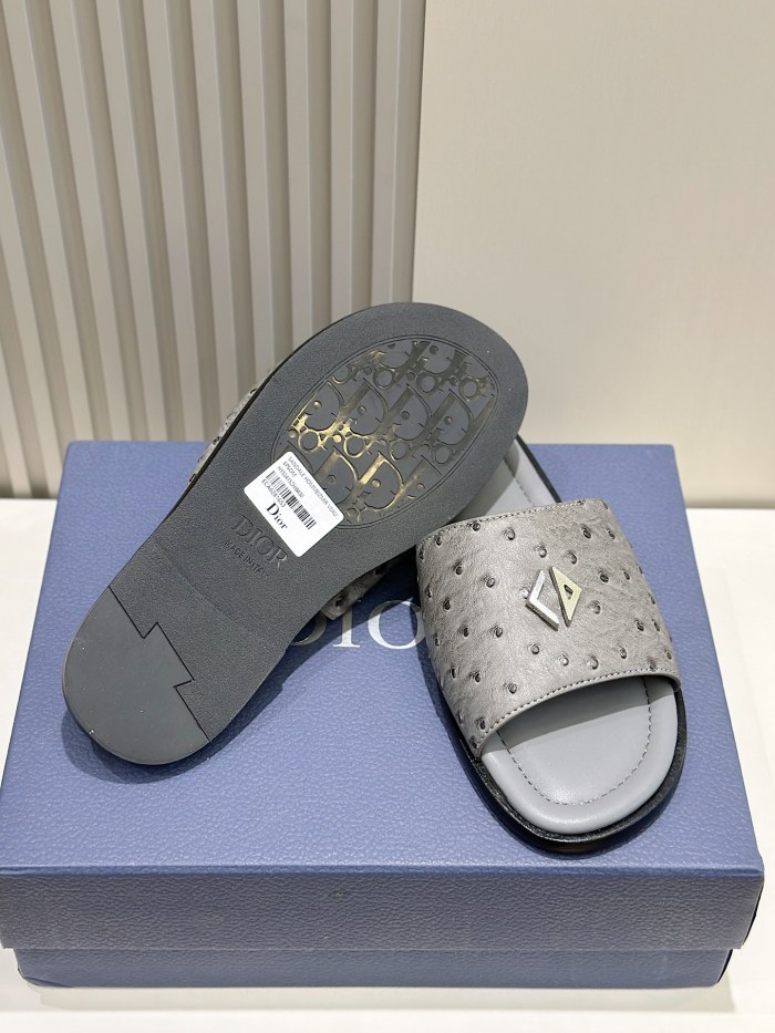 使い勝手良し ディオール 激安通販 男性用本革スリッパ