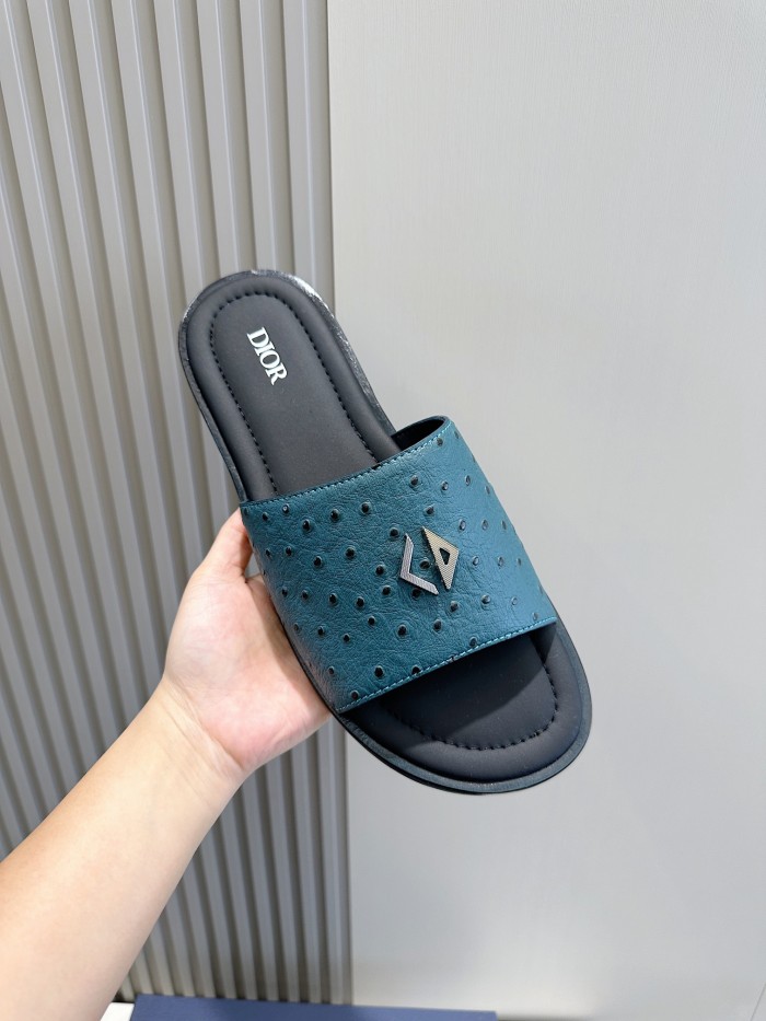 入手困難 ディオール n級品 男性用本革スリッパ