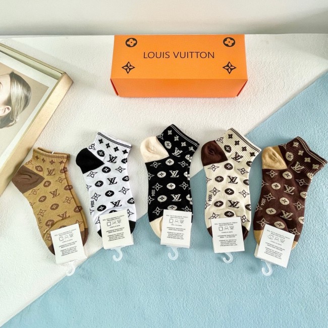 【限定】ルイヴィトン n級品 爆款女性用ショートソックス高バージョン