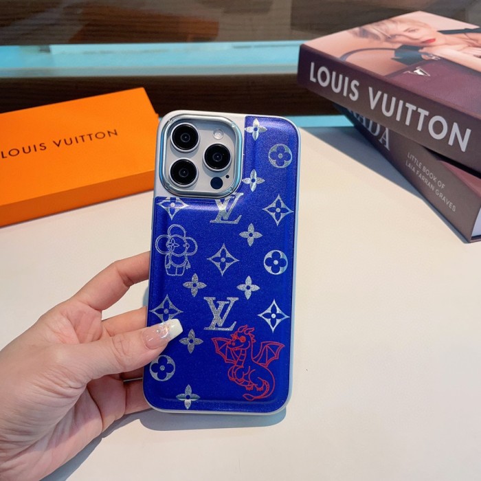 超奇跡の入荷☆ ルイヴィトン コピー lv携帯ケースマロン柄金属メッキ皮革の服感二合一携帯ケース