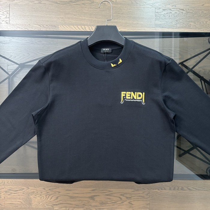 追跡付 フェンディ 激安偽物 2024秋冬新作悪魔の刺繍襟デザインカップル用丸首長袖パーカー2色